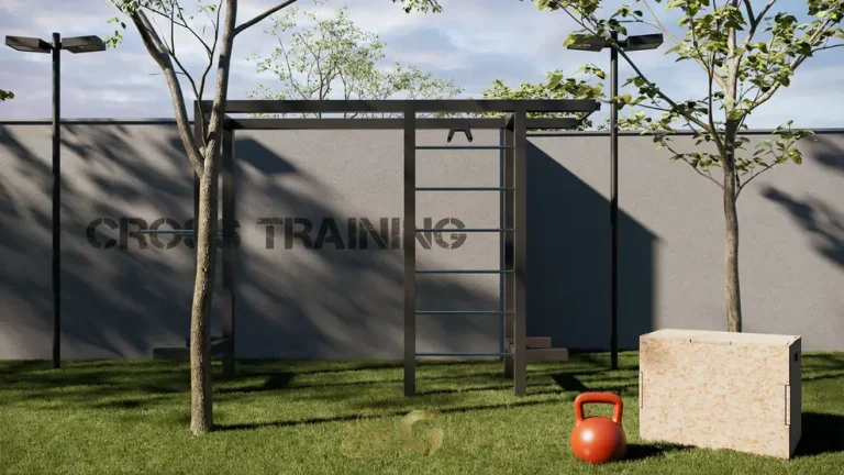 Espaço de fitness externo em condomínio residencial no bairro da Vila Ema, na Zona Leste de São Paulo