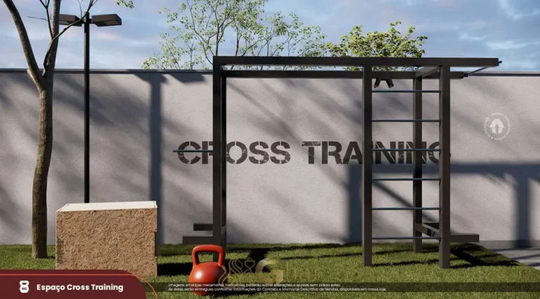 Espaço de fitness externo (cross training) em apartamentos no bairro de Itaquera, São Paulo