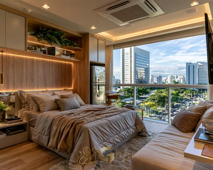 Imobiliária no Paraíso SP – interior de studio novo na região Zona Sul de São Paulo