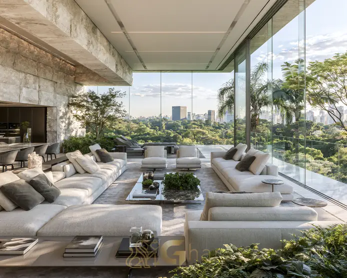 Varanda gourmet de apartamento em Moema SP com potencial para investimento