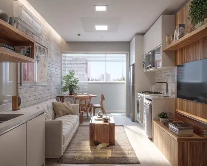 Studio decorado em Moema Zona Sul ideal para investimento