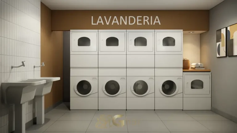 Lavanderia compartilhada em condomínio residencial no bairro da Cidade Ademar, na Zona Sul de São Paulo
