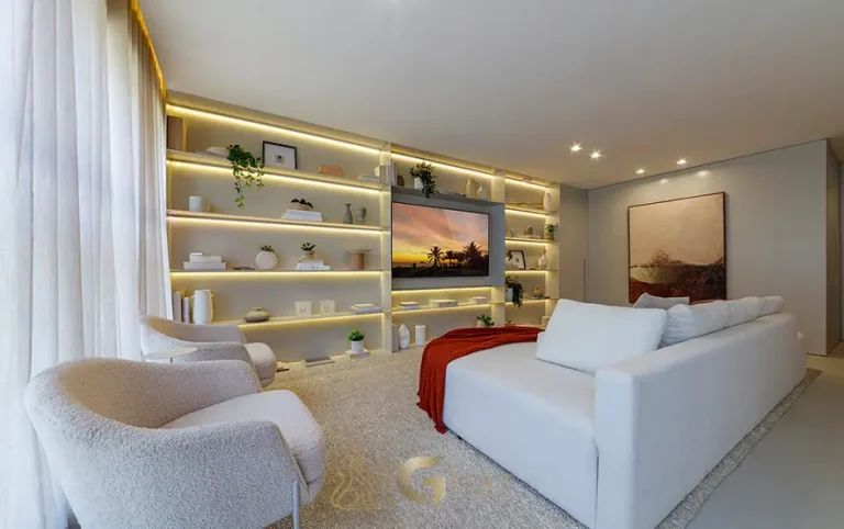 Living do apartamento decorado em apartamentos no bairro da Vila Mariana, São Paulo