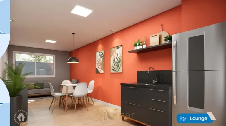 Lounge de convivência em condomínio residencial no bairro do Cangaíba, na Zona Leste de São Paulo