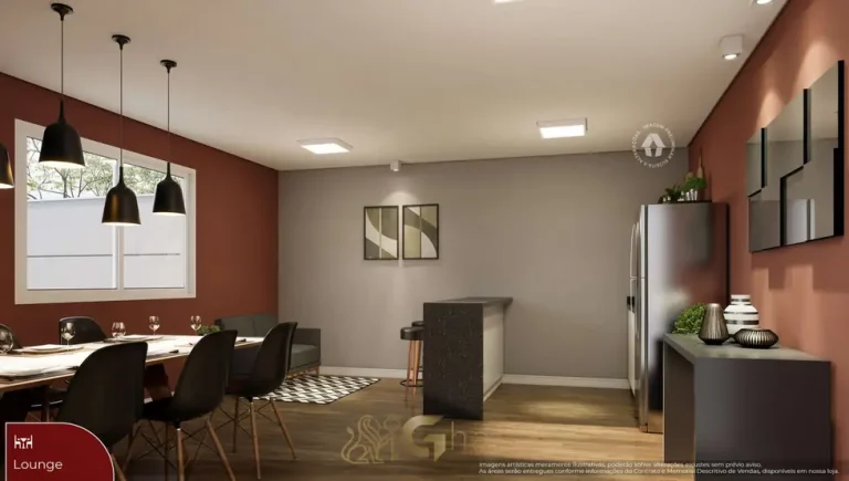Lounge de convivência em condomínio residencial no bairro de Santo Amaro, na Zona Sul de São Paulo