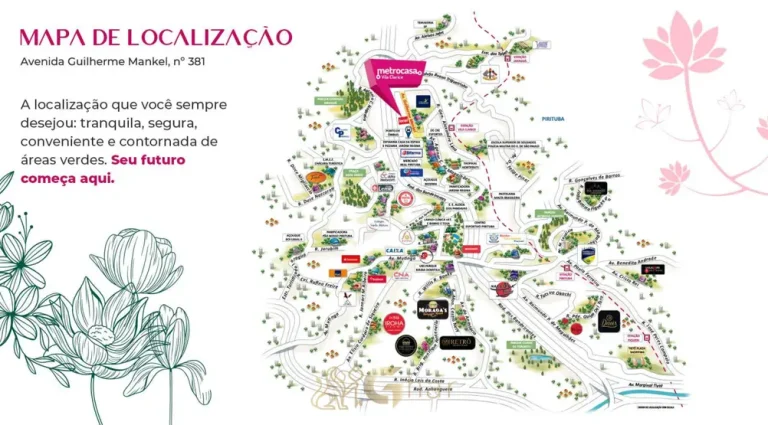 Mapa de localizacao no bairro do condominio Metrocasa Vila Clarice no bairro de Pirituba, Sao Paulo