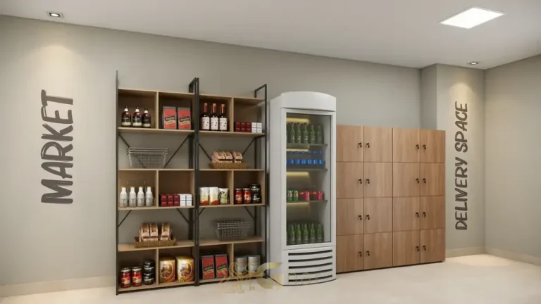 Market com espaço delivery do condomínio Metrocasa Bosque Giovanni Gronchi no bairro da Vila das Belezas, São Paulo