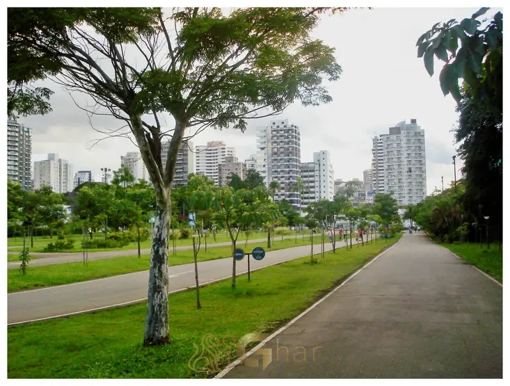 Área verde do Parque das Bicicletas, Moema, Zona Sul de São Paulo