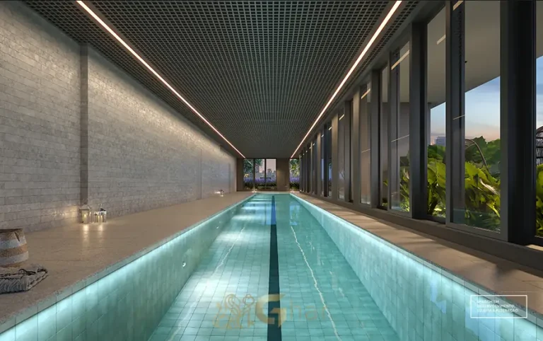 Piscina coberta com raia de 25 metros do condomínio Marquise Vila Mariana no bairro da Vila Mariana, São Paulo