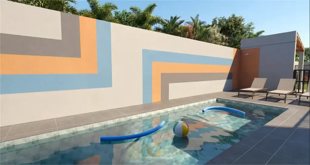 Piscina com solário em apartamentos no bairro do Alto da Boa Vista, São Paulo