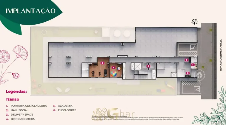 Planta de implantacao do terreo em condominio residencial no bairro de Pirituba, na Zona Oeste de Sao Paulo