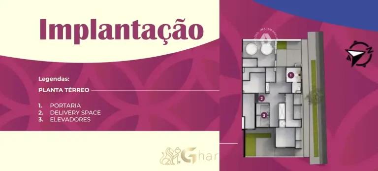 Planta de implantação do térreo em condomínio residencial no bairro de Pirituba, na Zona Oeste de São Paulo