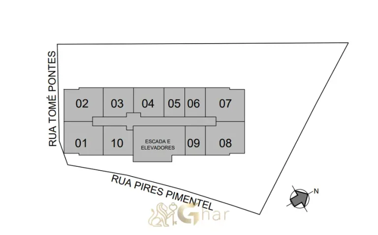 Planta com as tipologias disponíveis em apartamentos no bairro da Vila Prudente, São Paulo