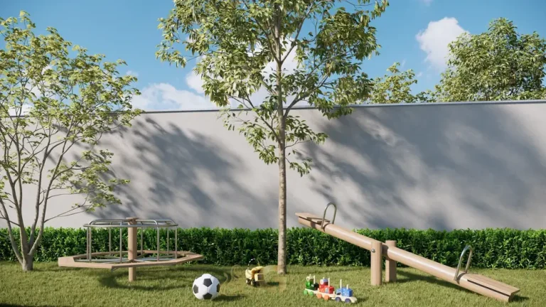 Playground infantil em apartamentos no bairro da Vila das Belezas, São Paulo