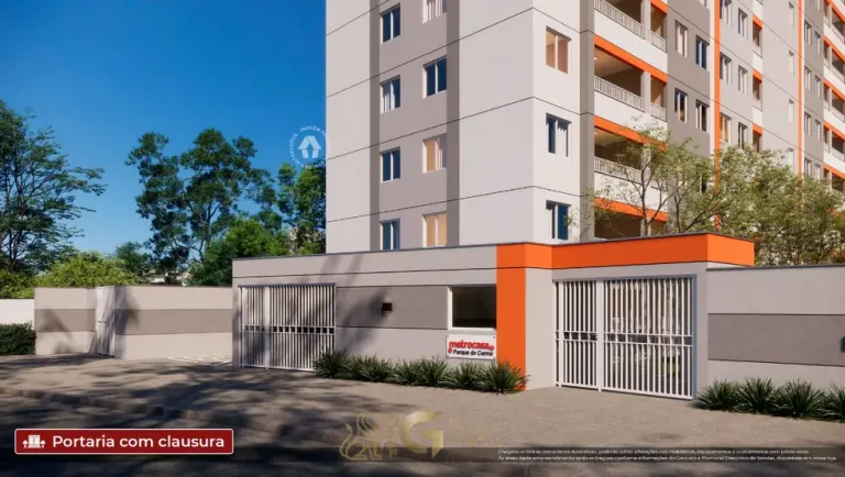 Portaria com acesso controlado em apartamentos no bairro do Parque do Carmo, São Paulo