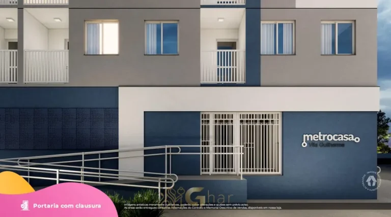Portaria com acesso controlado em condomínio residencial no bairro da Vila Guilherme, na Zona Norte de São Paulo