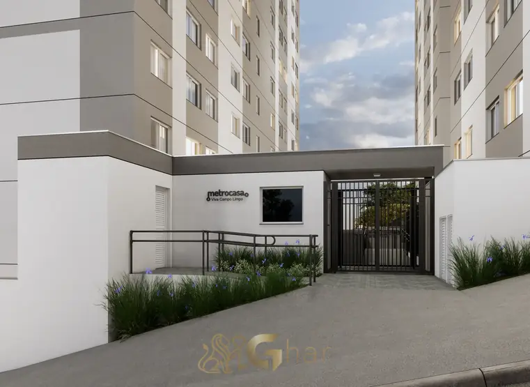 Portaria de acesso com clausura em apartamentos no bairro do Campo Limpo, São Paulo