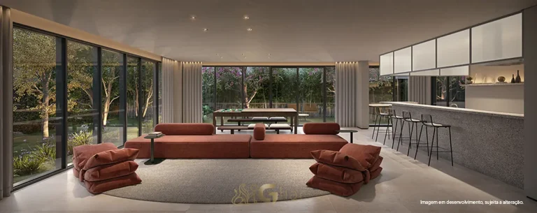 Pub com design contemporâneo em apartamentos no bairro do Brooklin, São Paulo