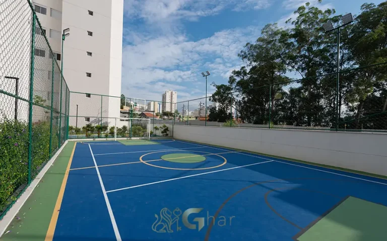 Quadra recreativa multiuso em apartamentos no bairro do Morumbi, São Paulo