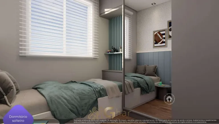 Segundo quarto do apartamento decorado em apartamentos no bairro da Vila das Belezas, São Paulo