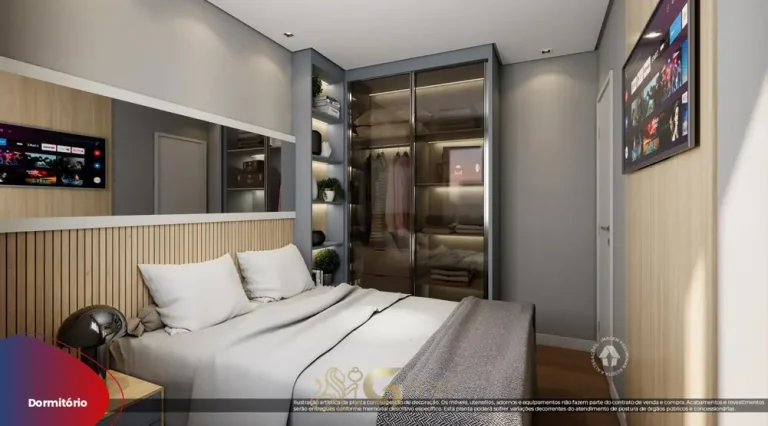 Quarto do apartamento decorado em apartamentos no bairro da Penha, São Paulo
