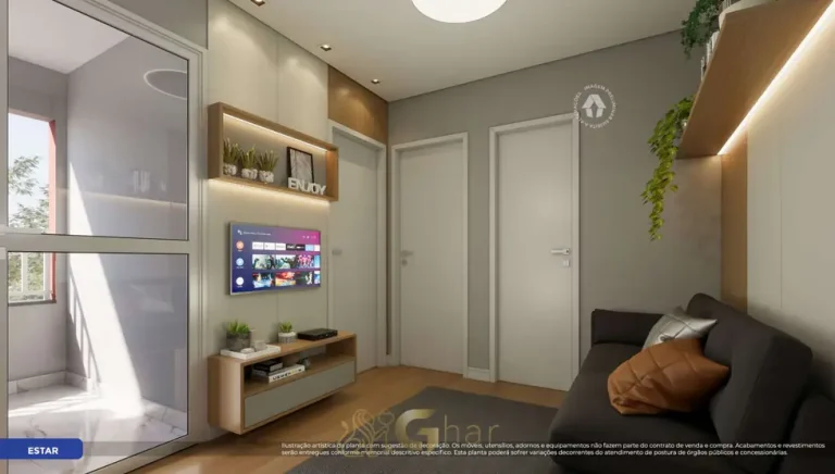 Sala integrada do apartamento decorado em apartamentos no bairro do Jaçanã, São Paulo