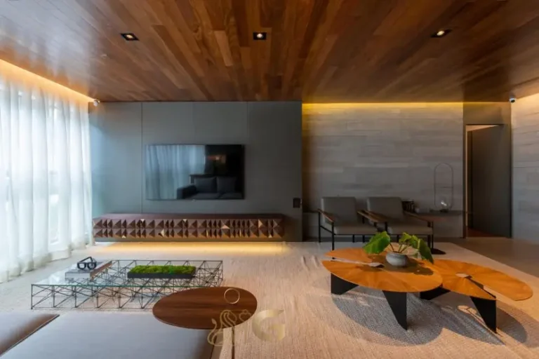 Sala do apartamento decorado em apartamentos no bairro de Perdizes, São Paulo