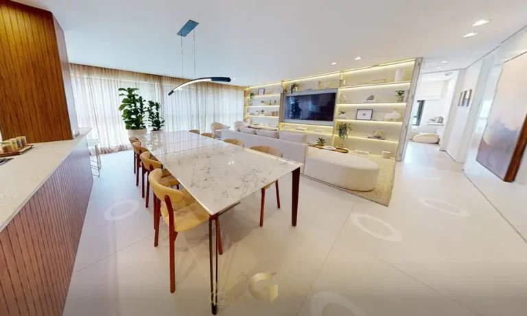 Sala de jantar do apartamento decorado em apartamentos no bairro da Vila Mariana, São Paulo