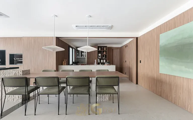 Sala de jantar do apartamento decorado em apartamentos no bairro de Perdizes, São Paulo