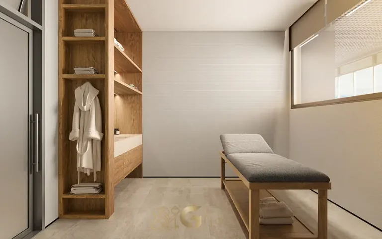 Sala de massagem em condomínio residencial no bairro do Brooklin, na Zona Sul de São Paulo