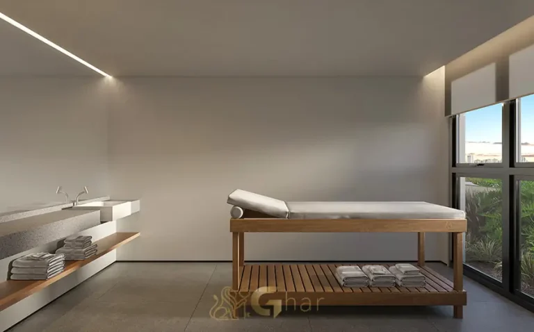 Sala de massagem individual em condomínio residencial no bairro do Ibirapuera, na Zona Sul de São Paulo