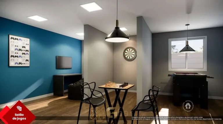 Salão de jogos em apartamentos no bairro da Barra Funda, São Paulo
