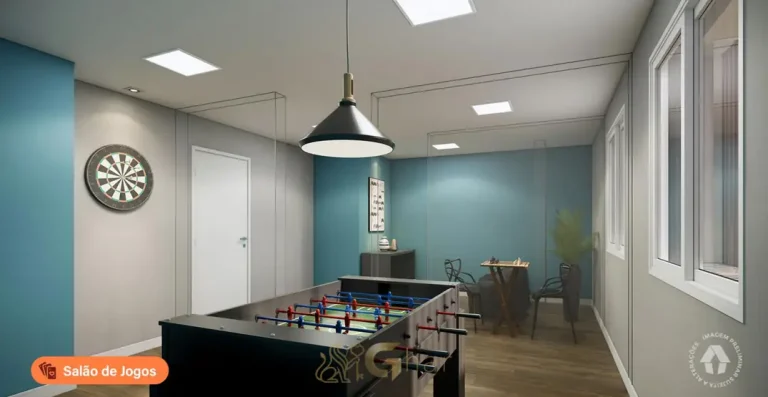 Salão de jogos em apartamentos no bairro do Ipiranga, São Paulo