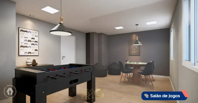 Salão de jogos em apartamentos no bairro da Saúde, São Paulo