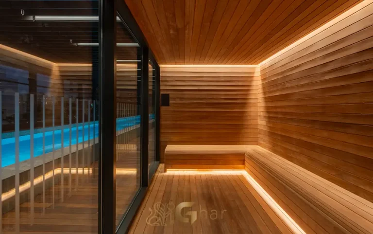 Sauna seca e úmida do home spa em apartamentos no bairro de Perdizes, São Paulo