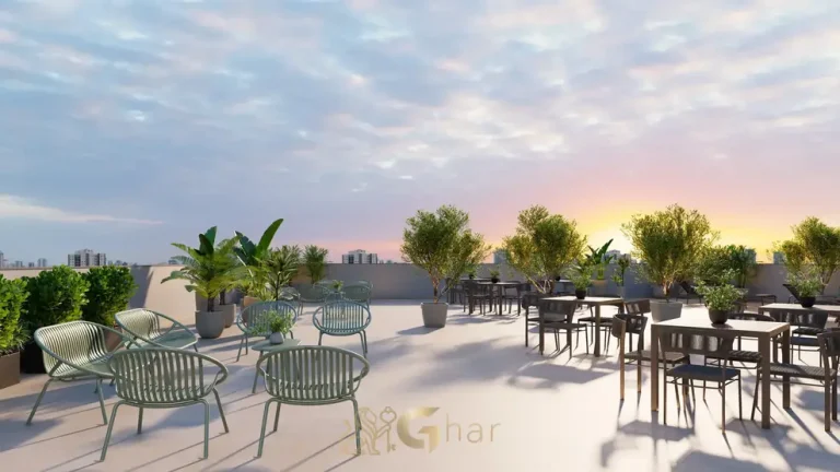 Terraço com vista panorâmica (skyview) em condomínio residencial no bairro do Mandaqui, na Zona Norte de São Paulo