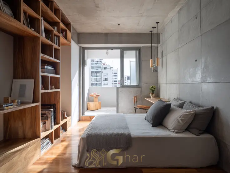 Studio decorado em condomínio residencial no bairro do Brooklin, na Zona Sul de São Paulo