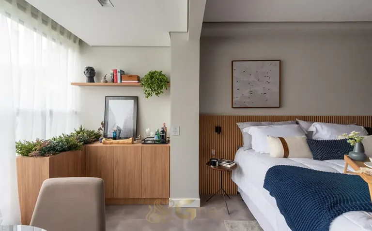Studio decorado com ambientes integrados em apartamentos no bairro do Ibirapuera, São Paulo