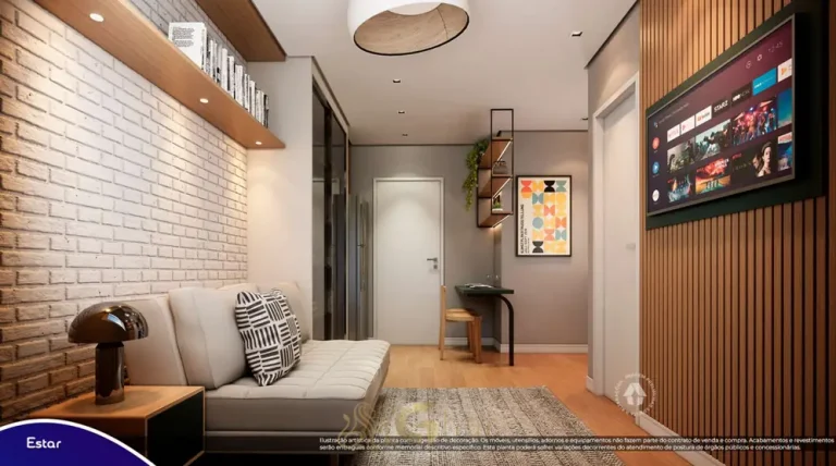 Studio decorado mobiliado do condomínio Metrocasa Tucuruvi no bairro do Tucuruvi, São Paulo