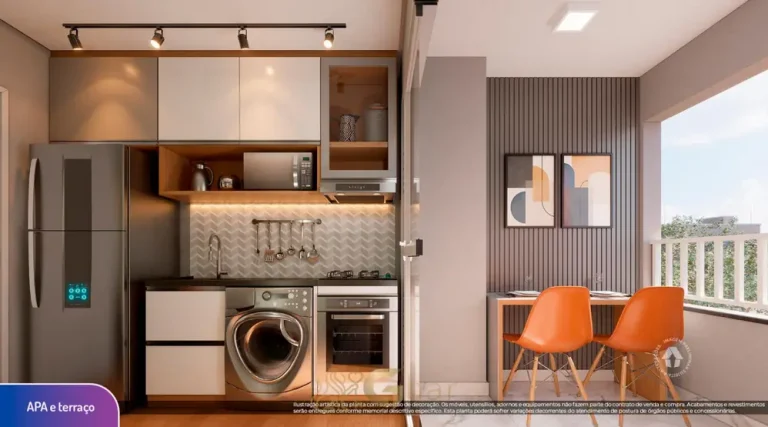 Terraço do apartamento decorado em condomínio residencial no bairro da Praça da Árvore, na Zona Sul de São Paulo