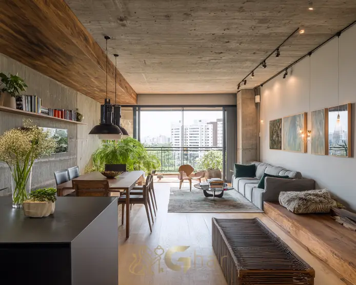 Cozinha de studio no bairro Paraíso, região Zona Sul de São Paulo
