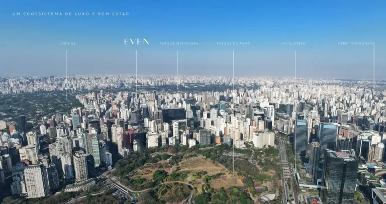 Vista aérea do bairro do Itaim Bibi em apartamentos no bairro do Itaim Bibi, São Paulo