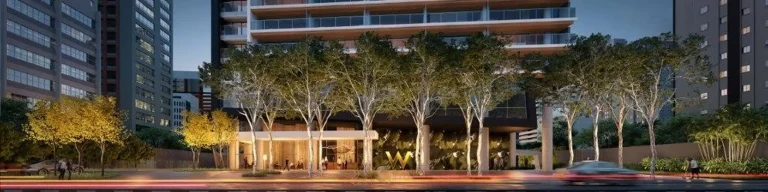 Acesso ao hotel W do condomínio W Residences São Paulo no bairro da Vila Olímpia, São Paulo