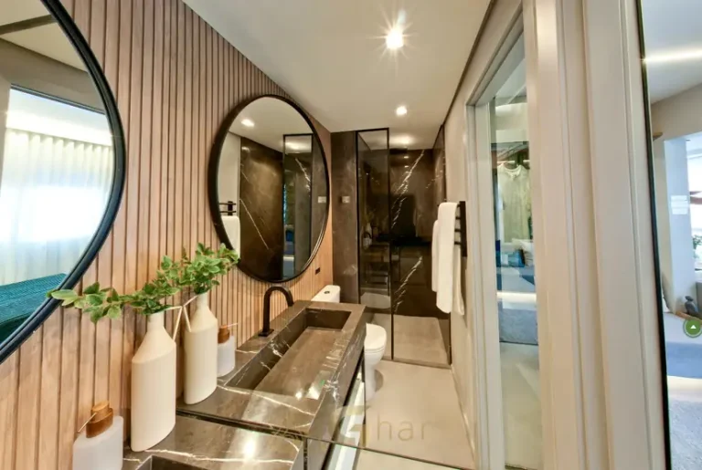 Banheiro do apartamento decorado em apartamentos no bairro de Moema, São Paulo