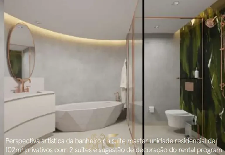 Banheiro do apartamento decorado em apartamentos no bairro da Vila Olímpia, São Paulo