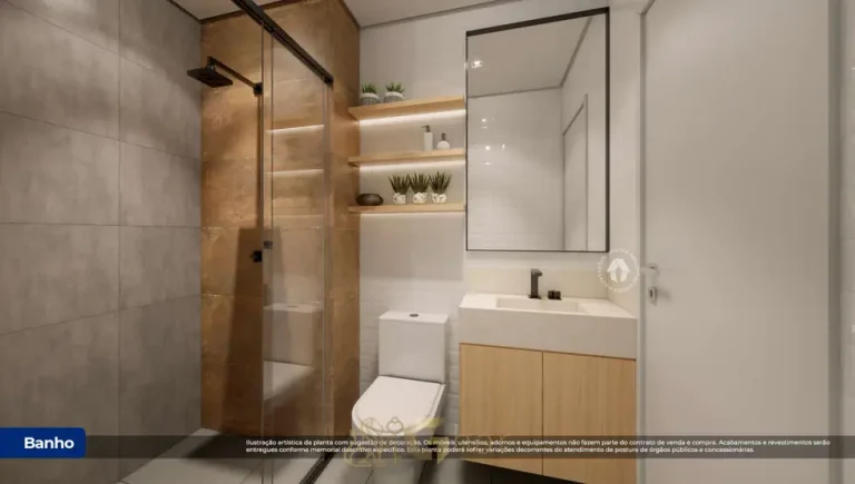 Banheiro do apartamento decorado em condomínio residencial no bairro do Jardim Jabaquara, na Zona Sul de São Paulo