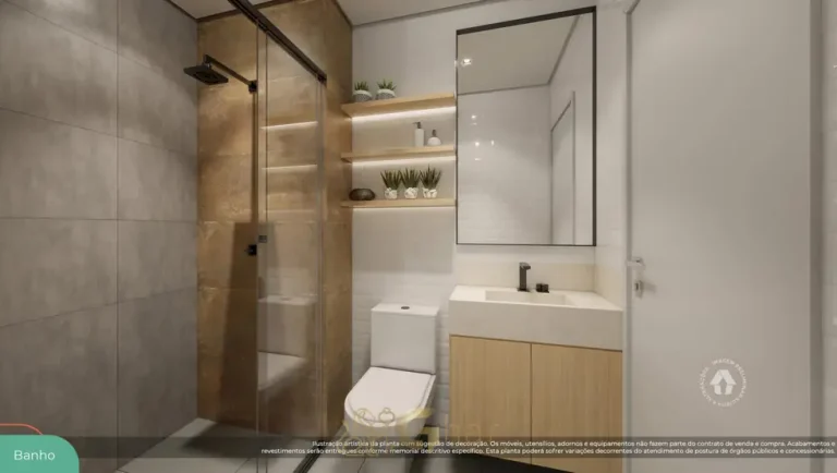 Banheiro do apartamento decorado em apartamentos no bairro da Freguesia do Ó, São Paulo
