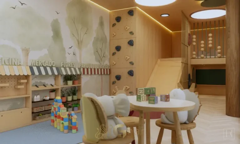Brinquedoteca com espaço de recreação em apartamentos no bairro de Moema, São Paulo