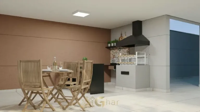 Espaço de churrasqueira em apartamentos no bairro do Sacomã, São Paulo