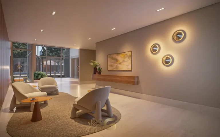 Espaço coworking em condomínio residencial no bairro de Moema, na Zona Sul de São Paulo